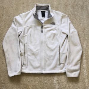 The North Face Women’s White Fleece Full Zip Jacket Size Medium